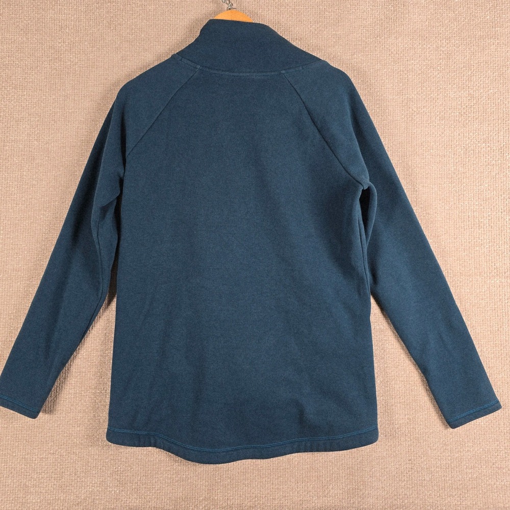 Athleta Cozy Karma Asym Pullover Teal Blue Fleece Sweatshirt Size Medium - Picture 7 of 11